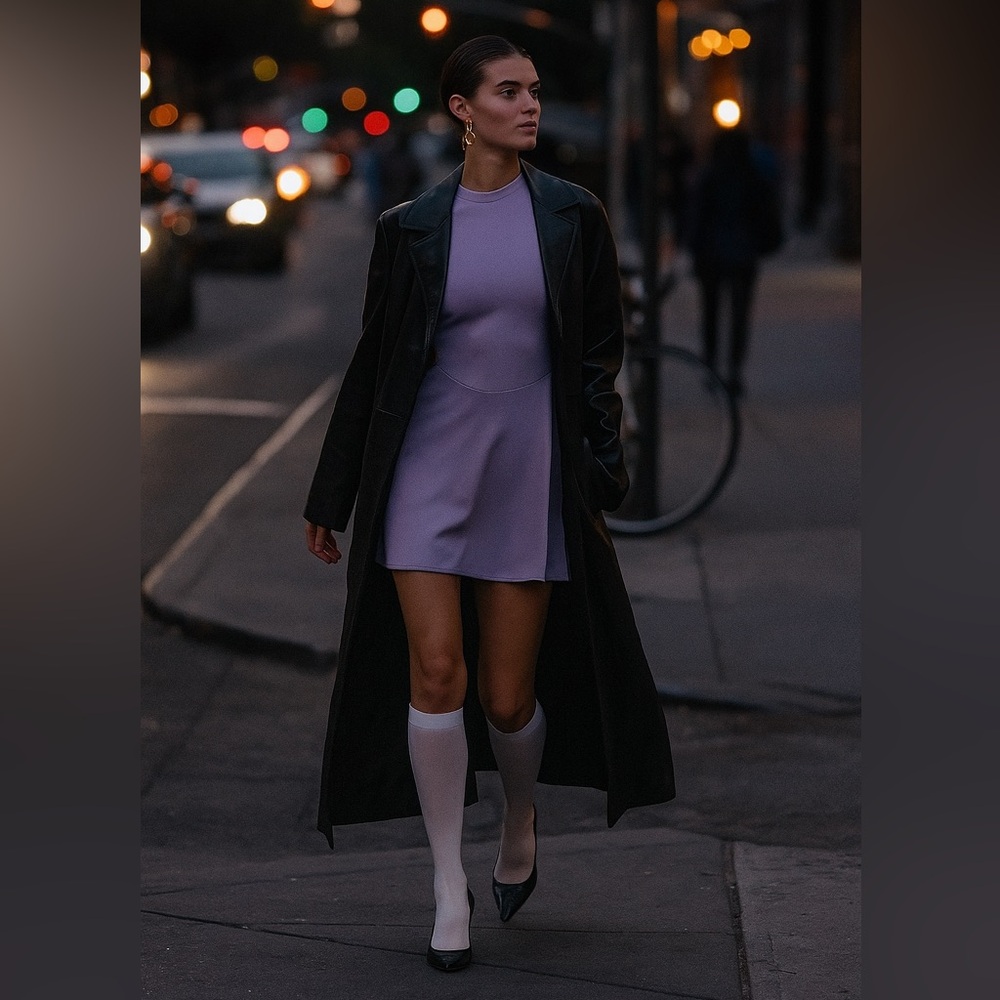 Silence + Noise Open Back Lavender Dress